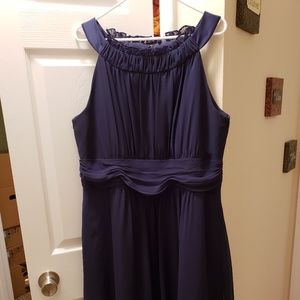 Alfred Angelo navy blue chiffon bridesmaid's dress